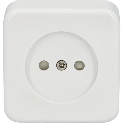 WOLFPACK LINEA PROFESIONAL base superficie sin toma tierra , Base Superficie Sin Toma Tierra - De 6 x 6 x 3 cm - En color blanco.- Esencial para tus proyectos ele (1/5)