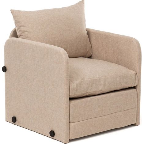 Fauteuil convertible en lin beige - Luz