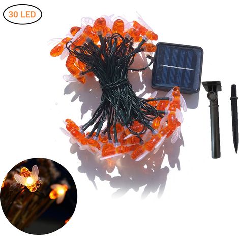 guirlande lumineuse solaire décorative pour abeilles, 2 modes d'éclairage, 6,35 mètres, 30 LED (1/5)