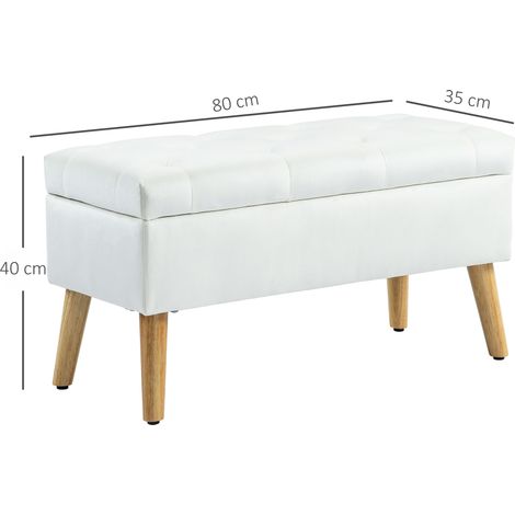 Banquette avec espace de rangement et couvercle, banquette de lit aspect satin, en bois de caoutchouc, pour vestiaire, chambre, salon, 102×35×43 cm (1/5)