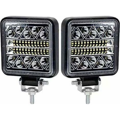 Projecteur LED - Phare De Travail 102 W 10200 Lm - 12 V À 24 V - Pour Voiture Tracteur Bateau Camion - 2 Pcs (1/3)