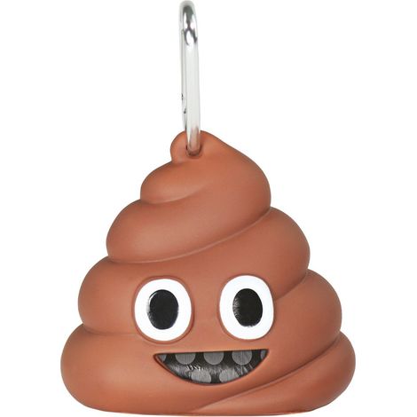 Distributeur de papier toilette en plastique Modèle Poo avec 1 rouleau inclus (1/2)