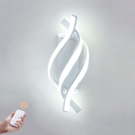 Applique murale moderne LED d'intérieur en spirale, design en aluminium, luminaire de chambre à coucher, lumière blanche chaude (1/5)