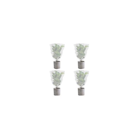 Filet anti-insectes pour plantes, 80 x 100 cm avec lien coulissant - Protection végétale en maille fine, lot de 4, couvre-cultures contre nuisibles (1/3)