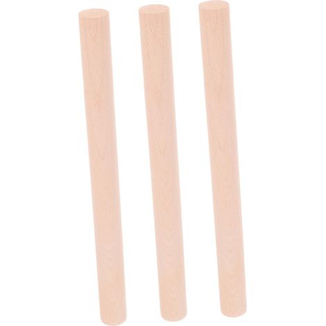 3pièces Manche De Rechange Bois Pour Louche Spatule Ou Ustensile De Cuisine Confortable (1/5)