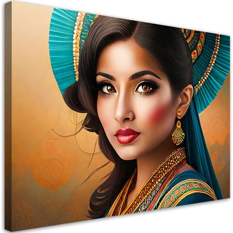 Tableau déco Oriental Portrait Femme 60x40 (1/5)