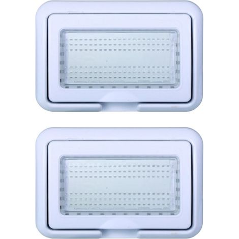 gloca Set 2 Placche IP55 Compatibili Living (Bianco, 4 Posti) (1/4)