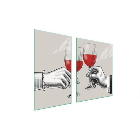 ASSIETTE EN VERRE et PLANCHE À DÉCOUPER 100x52 VIN (1/5)