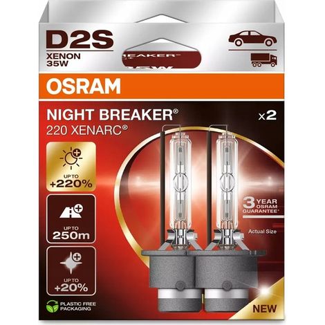 D2S osram night breaker laser xenarc +220% 2PCS (1/5)