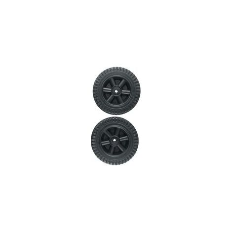Lot de 2 Roues de Rechange Noires pour Barbecue à Gaz 150 cm, Compatibles Multi-Marques, Pièces Détachées Robustes et Durables (1/4)