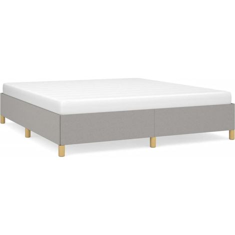 Maison Exclusive - Boxspringbettgestell Hellgrau 180x200 cm Stoff