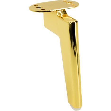 Pata para mueble loft, cromo dorado, altura 15 cm (1/5)