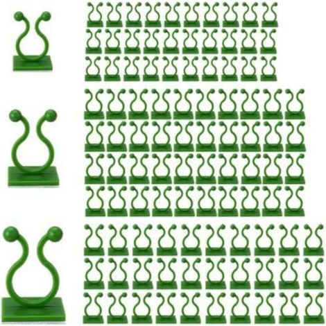 Lot of 100 plant clips, various sizes, no installation needed, item holder, wall mounts for plants.