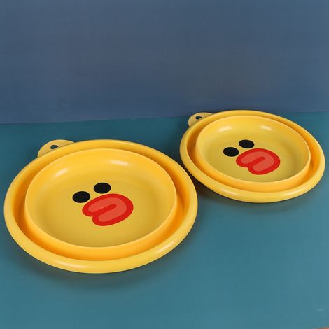 Petit bassin pliable en forme de canard jaune, bassine portable multifonctionnelle pour bébé, utilisable à la maison et en extérieur, bassine en plastique pour dortoir, grande taille. (1/4)