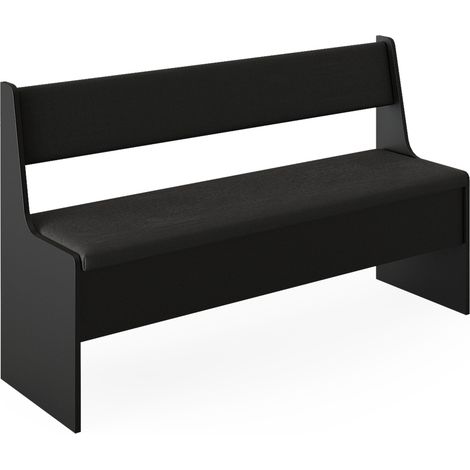 Esszimmer-Bank Roman, Schwarz, 136.6 x 41.5 cm, Vicco