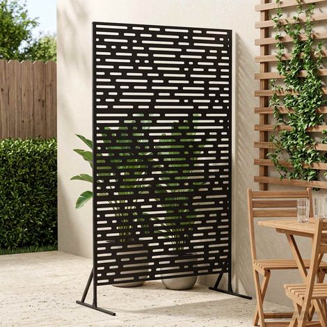 vidaXL Pantalla de Privacidad 100 x 50 x 180 cm Acero Negro (1/5)