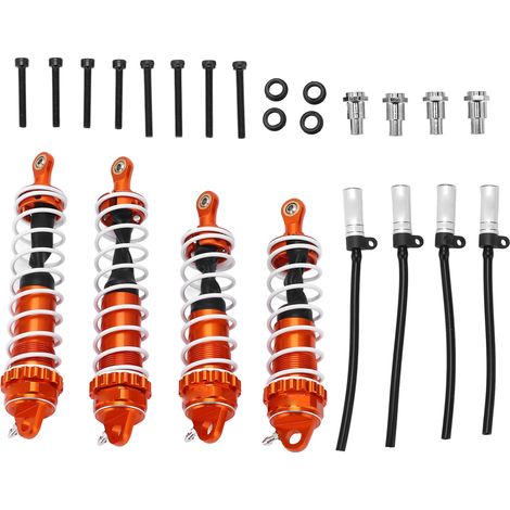 Ersatzstoßdämpfer aus Aluminiumlegierung für ZD Racing DBX-07 1/7, orangefarbene RC-Stoßdämpferfedern (1/5)