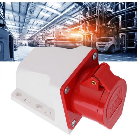 Dreiphasige, 4-polige, 16-A-Industriesteckdose, staubdicht, explosionsgeschützt und wasserdicht, 380–415 V, 16 A (1/5)