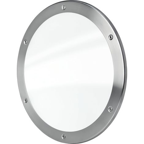 1 Pièce - Hublot De Porte - Acier Inoxydable - Verre Dépoli Sécurisé Montage Direct Sans Découpe Pour Intérieur Argent 40x40cm