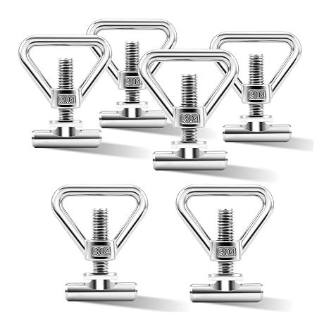 Set of Clamping Loops for Load Fixing M10 Stainless Steel Clamping Buckles for Accessories Load Capacity 100 kg Mounting Rail System for T5 T6