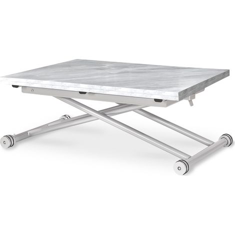 Table basse relevable Philadelphia Effet marbre