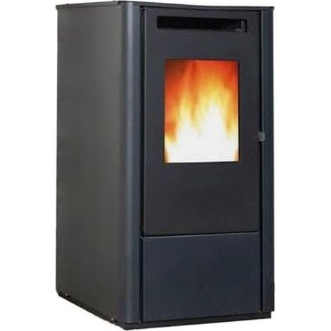 Estufa de pellets Thelma 6,5 KW. Eficiencia y diseño superior con una superficie calefactable, Color negro (1/5)