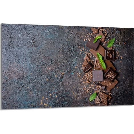 Glas-Herdplattenschutz 80x52 Schokolade