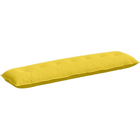 Back Pillow Light Yellow 200 x 19 x 50 cm Fabric vidaXL