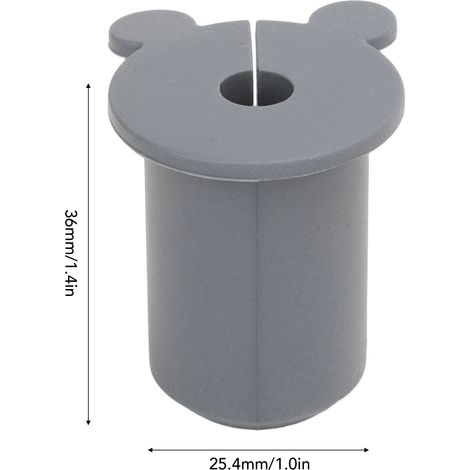 Ortviai Bouchon de passage murale en silicone pour câble satellite et Ethernet – 10 pièces, gris, diamètre 25,4 mm (1/4)