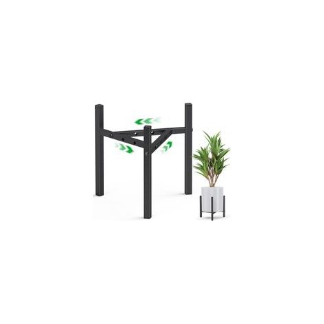 Support Plantes interieur, Réglable Supports de Pots Fleurs, Porte Plantes d'Angle Métal, Présentoir de Plantes, Décor pour Intérieur Extérieur Jardin Maison Balcon(seul support de plantes)-Noir-1Pcs