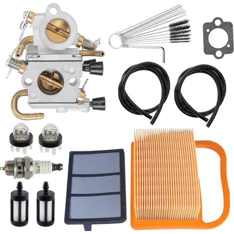 Vergaser für Stihl TS420, TS410, TS410Z und TS420Z Betonsägen, ersetzt C1Q-S118 und 4238-120-0600, inklusive Luftfilter, Kraftstoffleitung und Zündkerze (1/4)