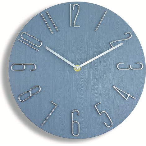 Horloge Murale - 35 Cm - Fonction Silencieuse Sans Tic-Tac - Pour Salon Chambre Cuisine Bureau - 1 Pièce (1/5)