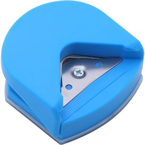 Outil de découpe de cartes photo à coins arrondis pour loisirs créatifs, scrapbooking et bricolage - Accessoires de bureau et d'entreprise - 1 pièce (bleu) (1/5)