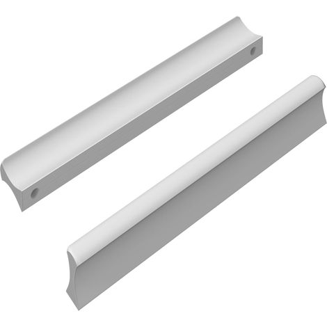 Handle Plain 2 pcs Silver 105.7 x 7.4 x 15.5 mm Aluminium vidaXL