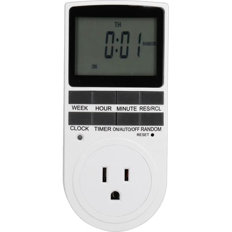 Programmateur numérique intelligent prise minuterie programmable pour lampe ventilateur