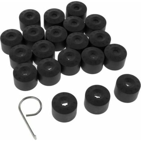 Ecleanfy - Lot de 20 cache-écrous noirs pour jantes de VW Golf (1/3)