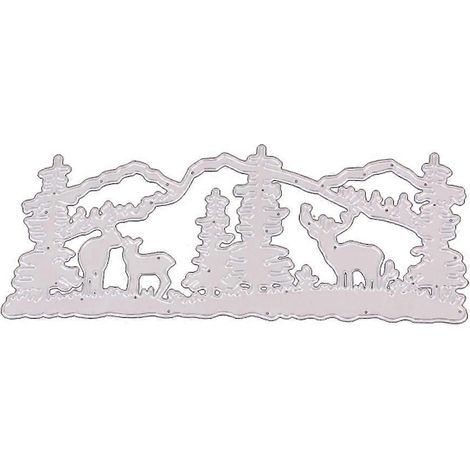 Weihnachtselch-Stanzschablone aus Metall für DIY-Scrapbooking-Alben, Papierkarten, Prägedekoration