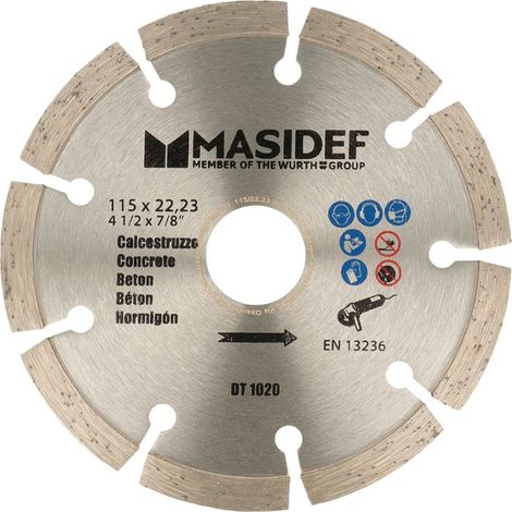 Disco da taglio 115X2,0MM diamantato con corona lama segmentata per calcestruzzo