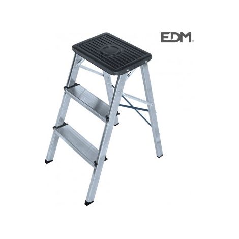edm Escalera plegable multicolor de 3 peldaños compacta