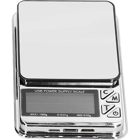 Petite Balance Gramme Precision, 1000G 0.01G 7Unité Affichage LCD Médicament Bijoux Poudre Poche Numérique Electronique Précision Rétroéclairé Portable Cuisine Écran Tare Function Café Herbe (1/5)
