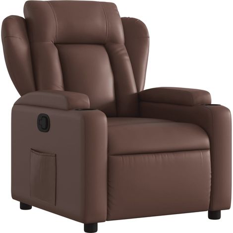 Maison Exclusive - Poltrona Reclinabile Marrone in Similpelle