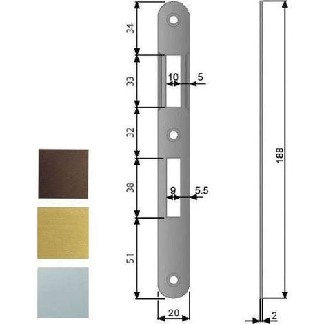 Incontro Serrature Patent Bt 8X70 Ottonato 570 Agb (1/2)