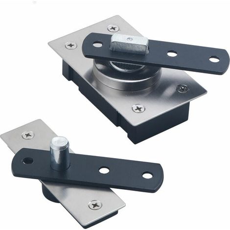 Bisagras para puertas Bisagras resistentes para puertas de madera Eje de 360 grados Sistema de bisagra pivotante para puerta Murphy de acero inoxidable Bisagra pivotante oculta Eje de puerta pivotante (1/5)
