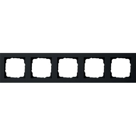 Gira Marco embellecedor 5f Gira E2 Negro m [021509], 0215 09