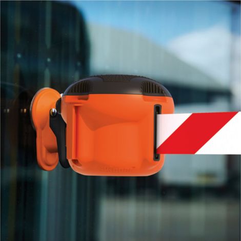 SKIPPER Gurtkassette mit Gurtband 9 m rot-weiß 126 x 145 mm 50 mm breit (1/2)