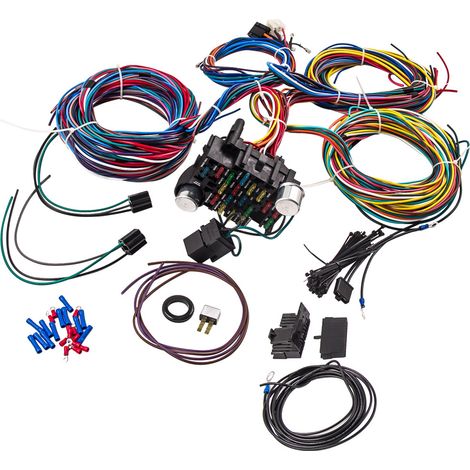 21 Circuit Wiring Harness for CHEVY FORD Hotrods UNIVERSAL very long Wires (1/5)