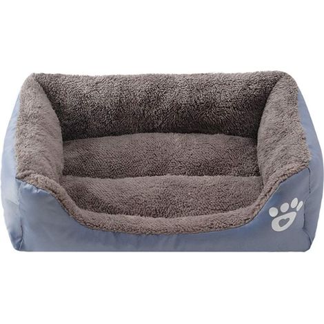 Canapé-lit lavable pour chien. Convient aux chats et aux chiens. Taille S (45 x 35 x 12 cm), gris. (1/3)
