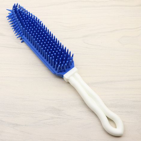 Multi-Purpose Rubber Pet Hair Remover Brush (Blue) (1/3)