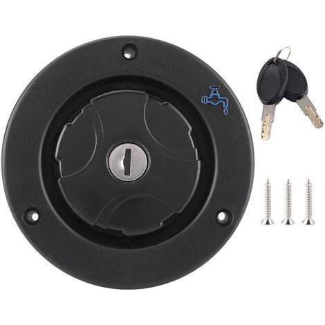 Bouchon de remplissage d'eau étanche verrouillable avec 2 clés pour camping-car caravane RV (1/5)
