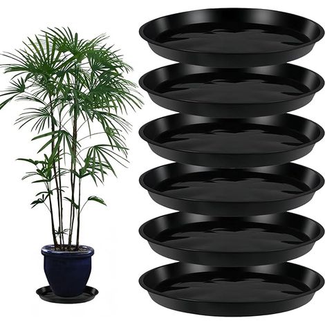 Soucoupe Pot Fleur: 6 Pièces 40 cm Coupelle Pot de Fleur, Dessous de Pot Étanche, pour Plantes d’intérieur et d’extérieur, Jardin et Balcon (1/5)